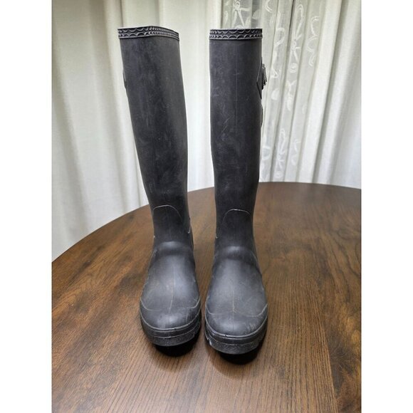 Kamik Jennifer Womens 7M Charcoal Grey Rubber Wellington Rain Winter Fall Boots - Picture 2 of 16